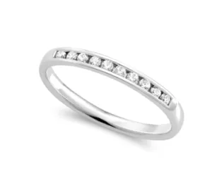 0.15TDW Diamond Comfort fit Anniversary & Wedding Band in 10k White Gold
