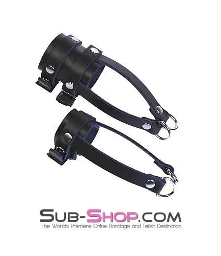 0788A     Leather Buckling Ball Stretcher Bondage Strap