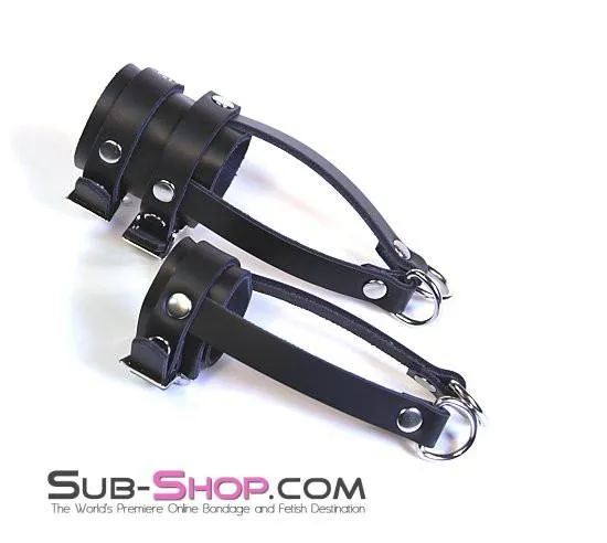 0788A     Leather Buckling Ball Stretcher Bondage Strap