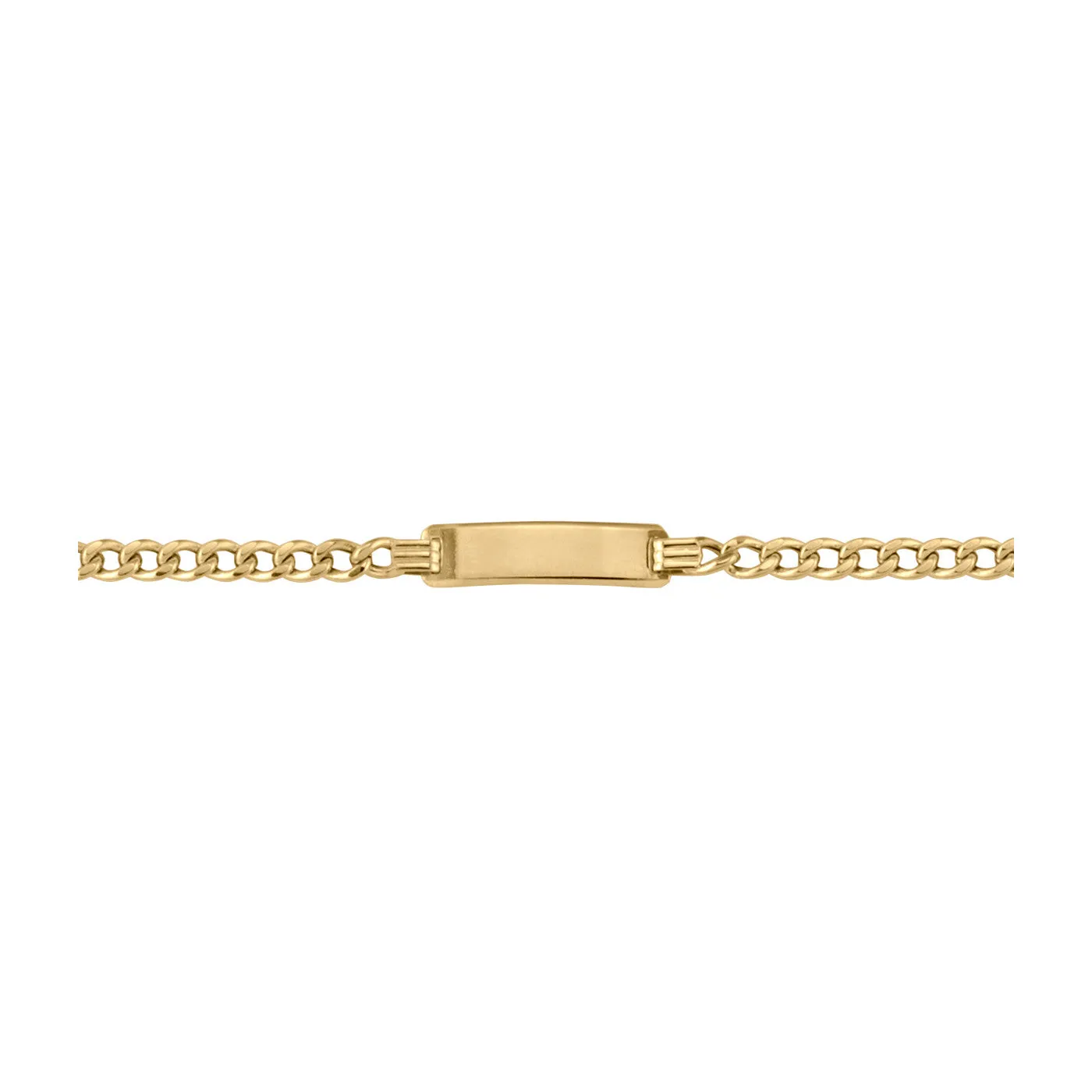 (10K, 14K, 18K) Yellow Gold (3.6mm) Baby ID Bracelet