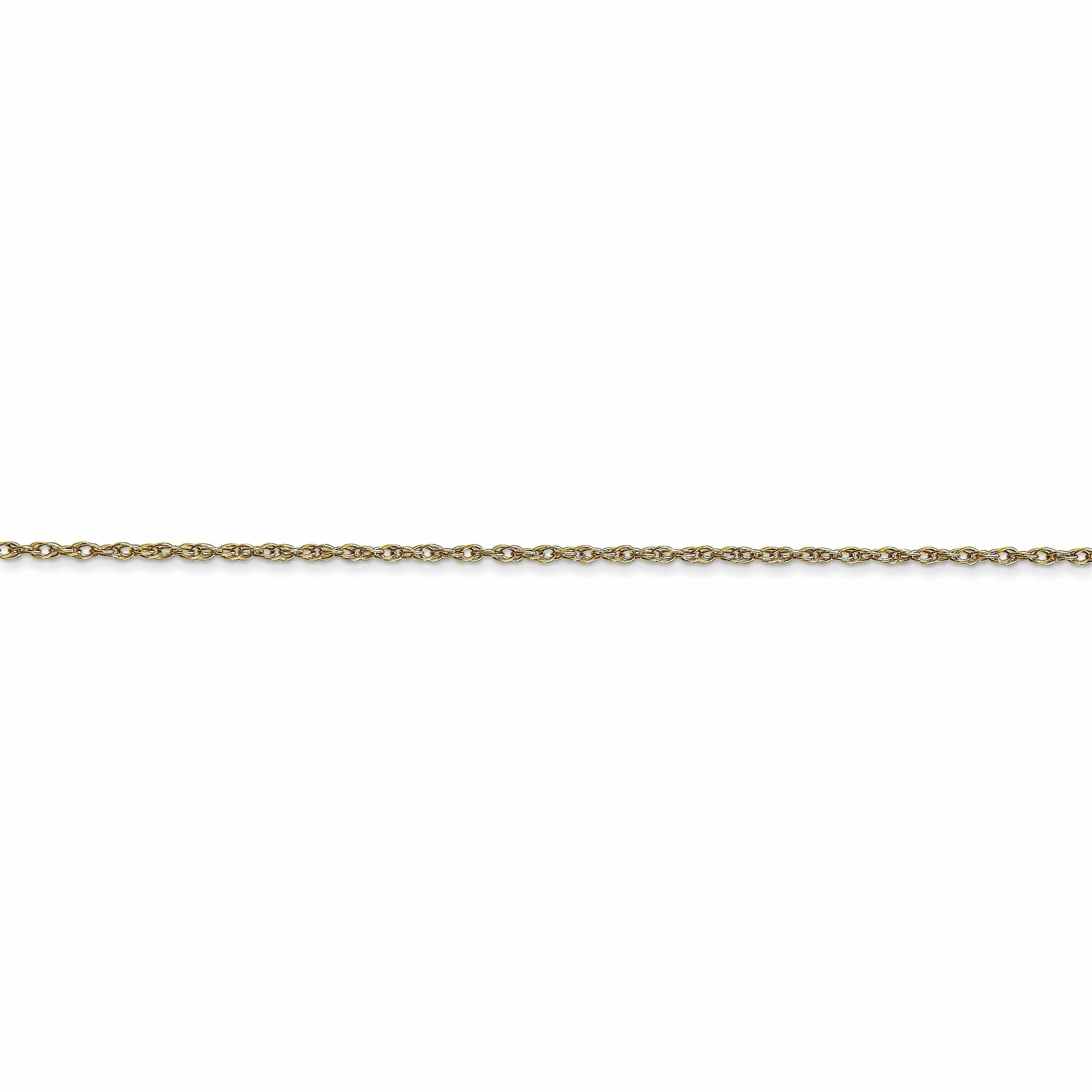 10k Yellow Gold Carded Cable Rope Chain 0.95MM