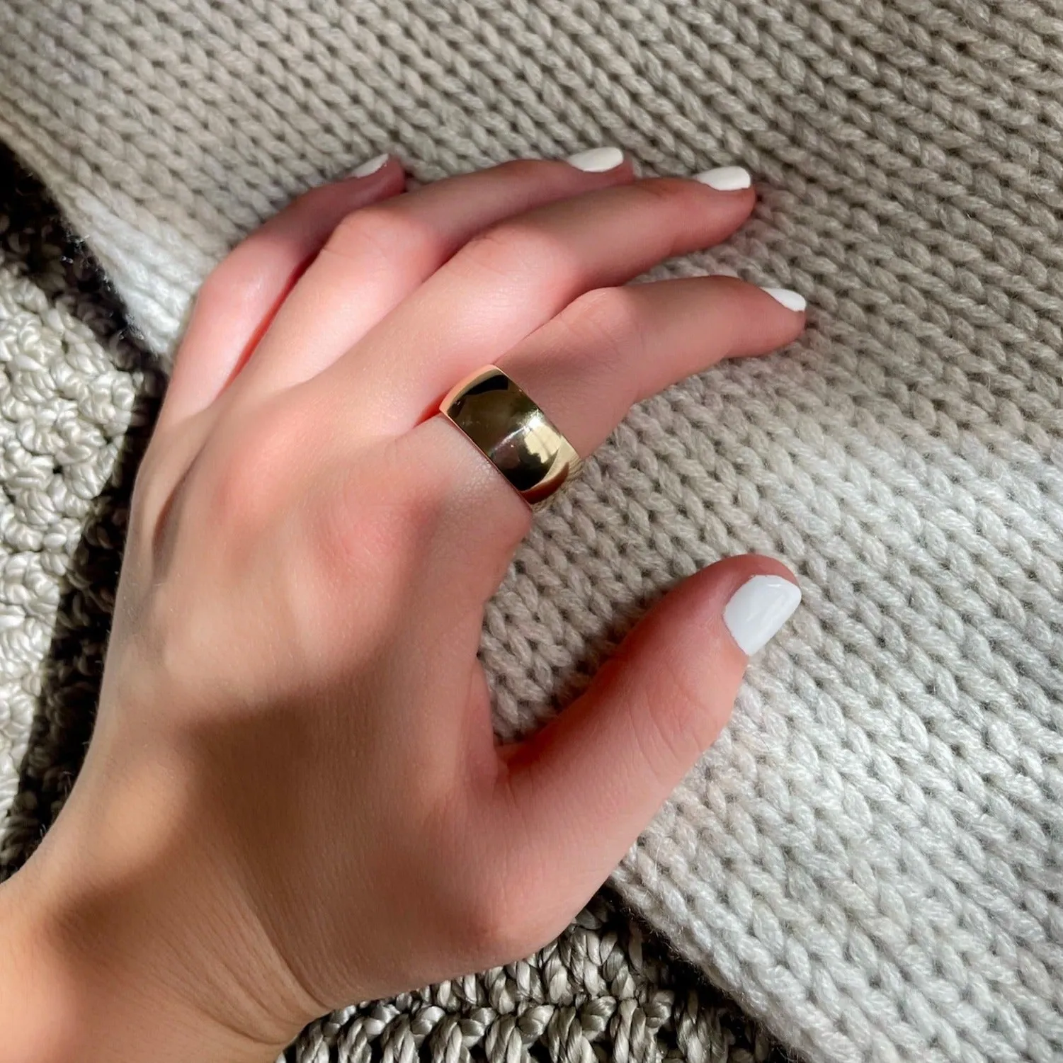 10mm Wide Gold Ring