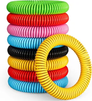 12 Pack Mosquito Bracelets, Mosquito Bracelets Outdoor for Adults and Kids, Individually Wrapped DEET-Free Waterproof Bands
