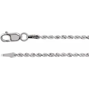 14K Gold 1.6 mm Diamond-Cut Rope Chain