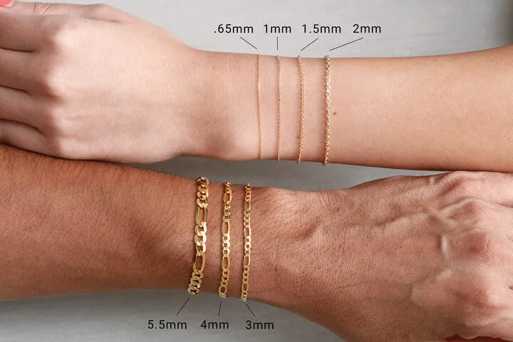 14K Gold 1.85 mm Rope Chain