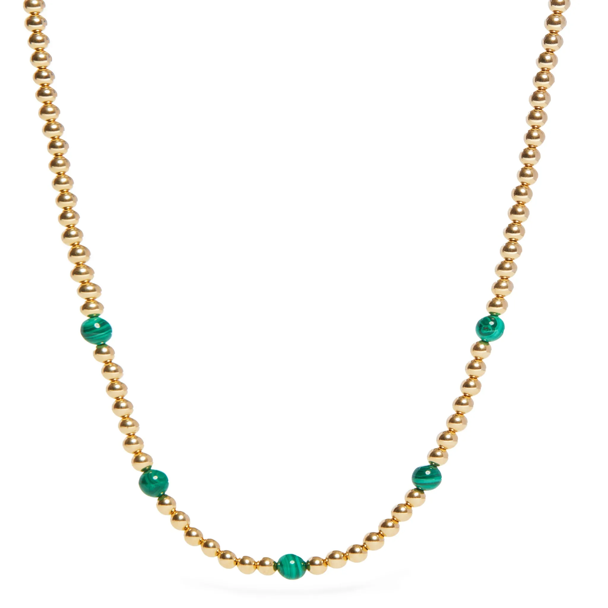 14k Gold Filled Olivia Necklace With Malachite