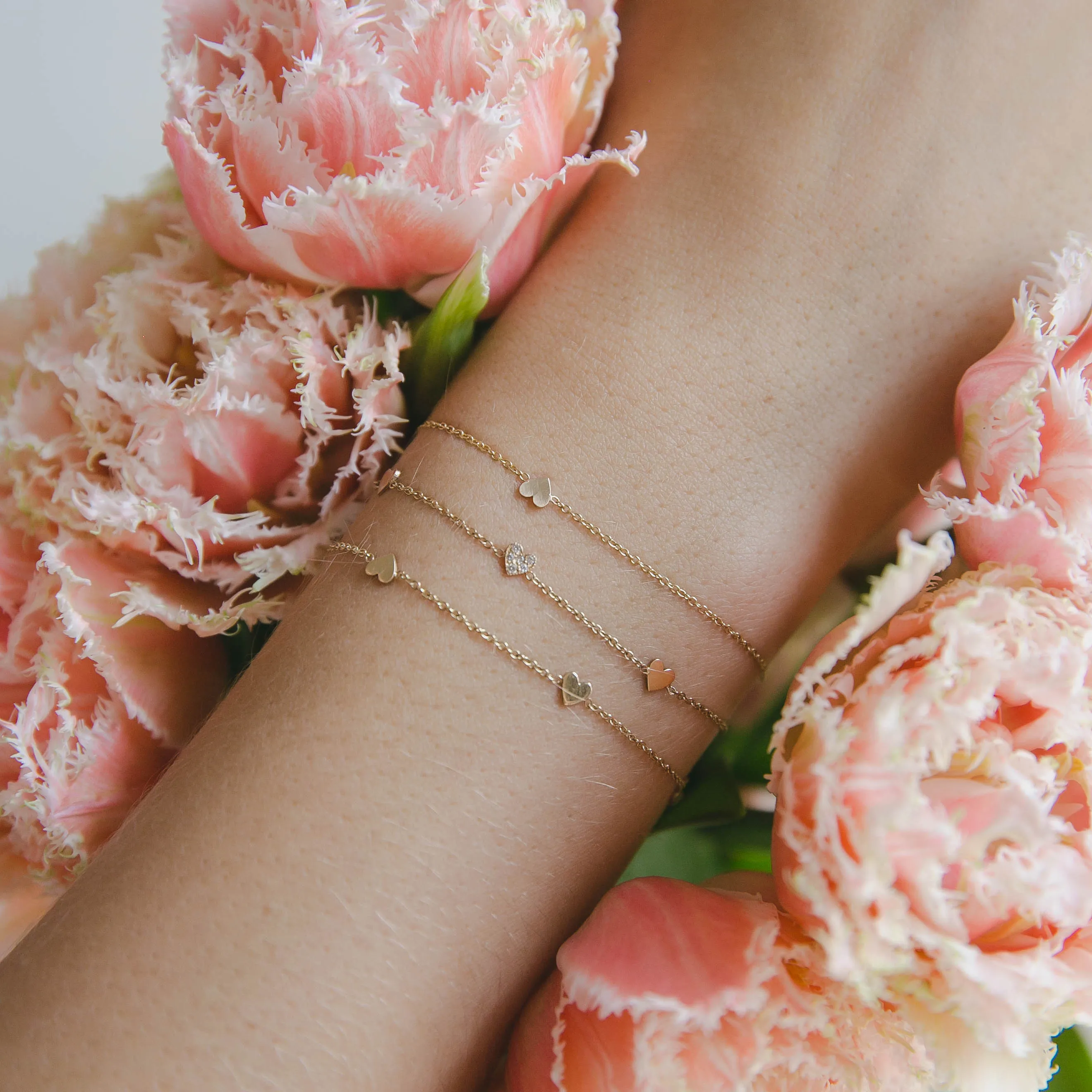 14k Itty Bitty Heart Bracelet