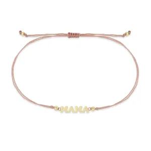 14k Itty Bitty MAMA Cord Bracelet