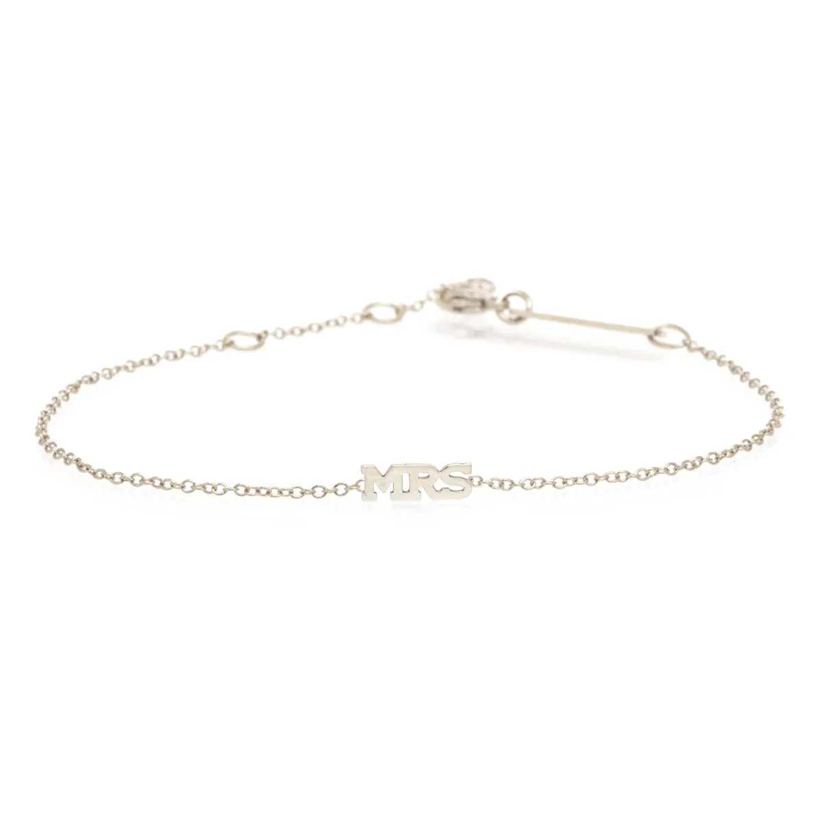 14k itty bitty MRS bracelet