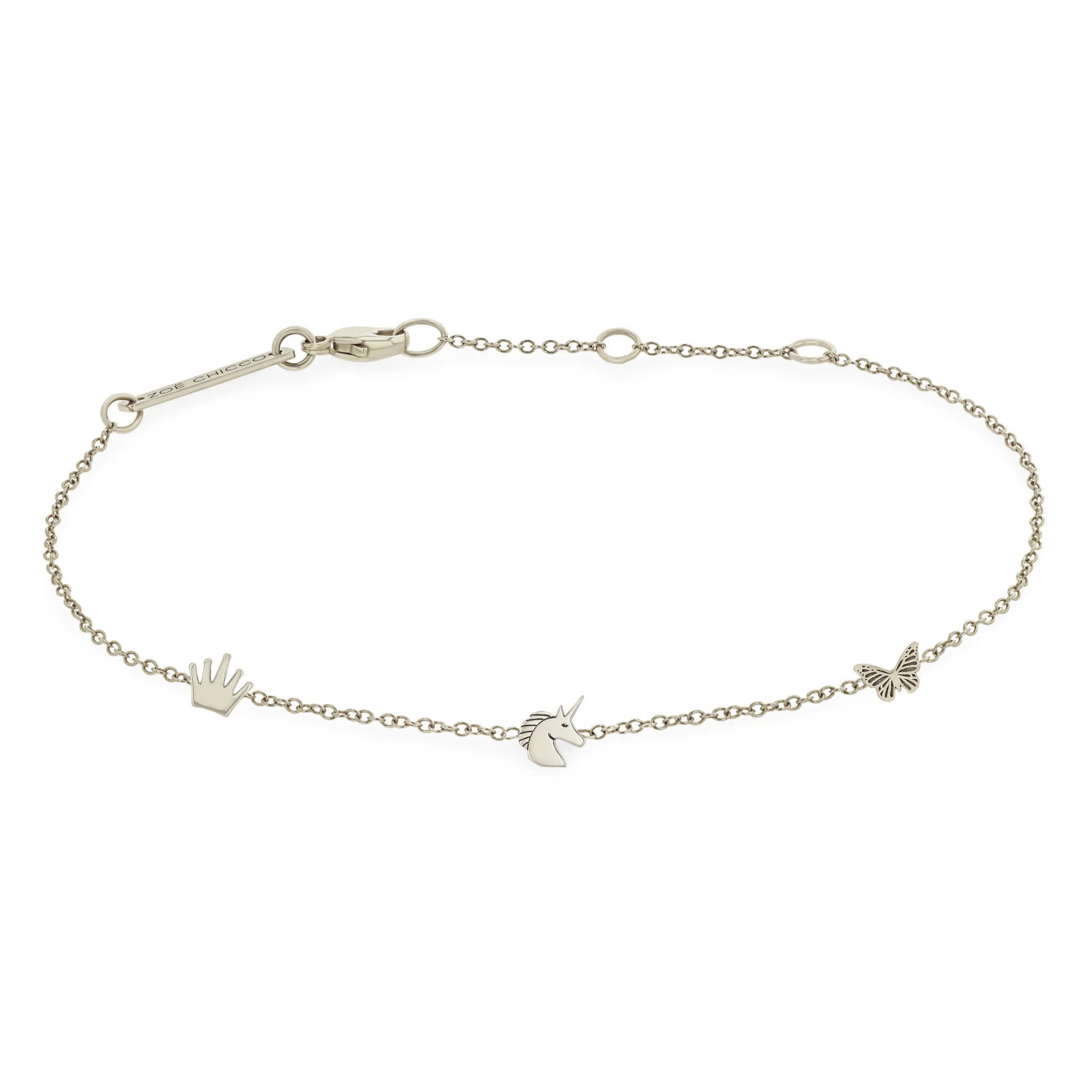 14k Itty Bitty Princess Station Bracelet