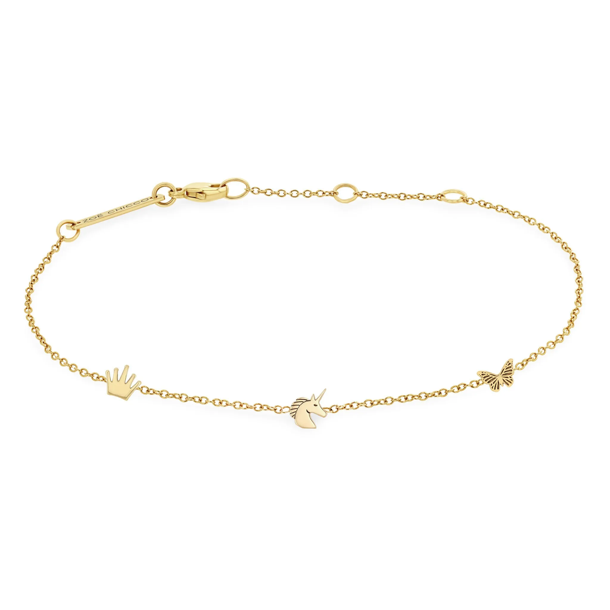 14k Itty Bitty Princess Station Bracelet
