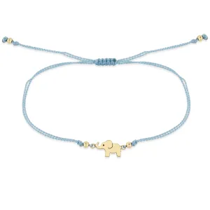 14k Midi Bitty Elephant Cord Bracelet