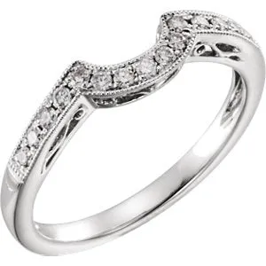 14K White 1/5 CTW Diamond Band