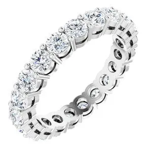 14K White 2 1/8 CTW Diamond Eternity Band Size 7