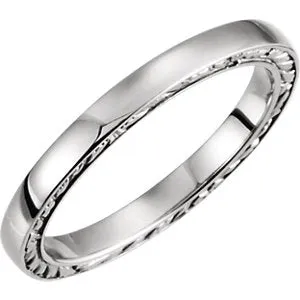 14K White Band Size 7.5