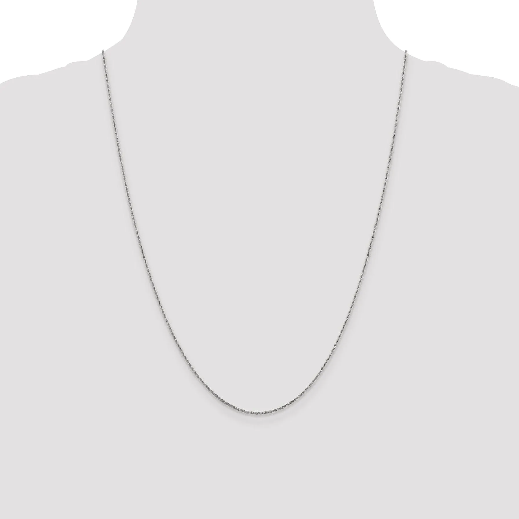 14K White Gold 1.3 mm Pendant Rope