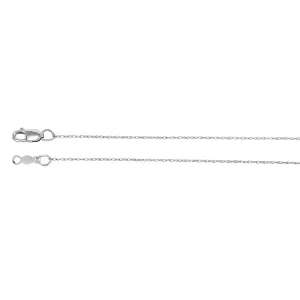 14k White Gold .75mm Rope 20" Chain