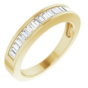 14K Yellow 1/2 CTW Diamond Anniversary Band Size 7