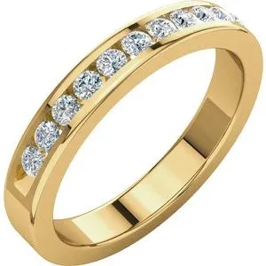 14K Yellow 1/3 CTW Diamond Anniversary Band Size 8