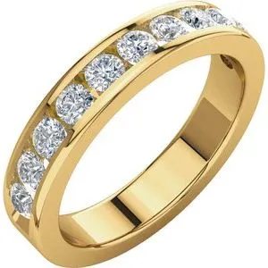 14K Yellow 3/4 CTW Diamond Anniversary Band Size 6
