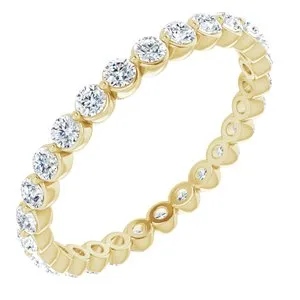 14K Yellow 3/4 CTW Diamond Eternity Band Size 5