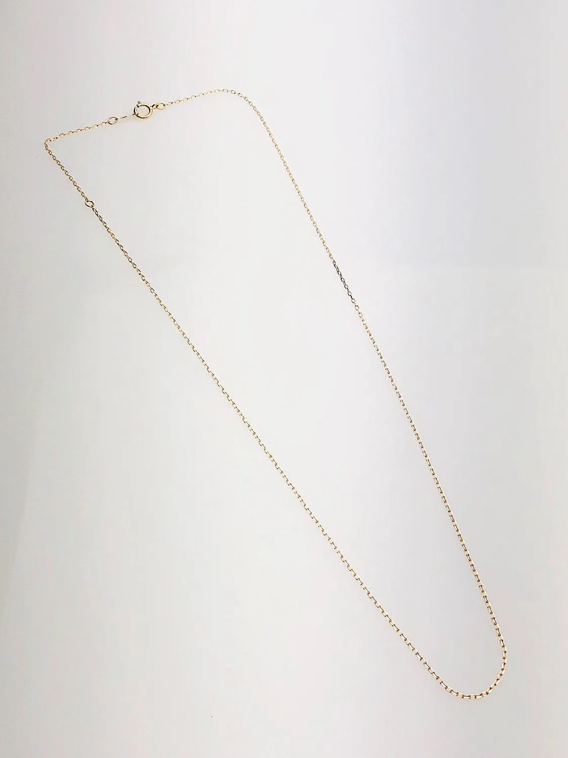 14k Yellow Gold, 16"-18" Forzantina Chain Necklace, 14k Solid Gold, (790)