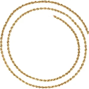 14k Yellow Gold 2.5mm Rope 24" Chain
