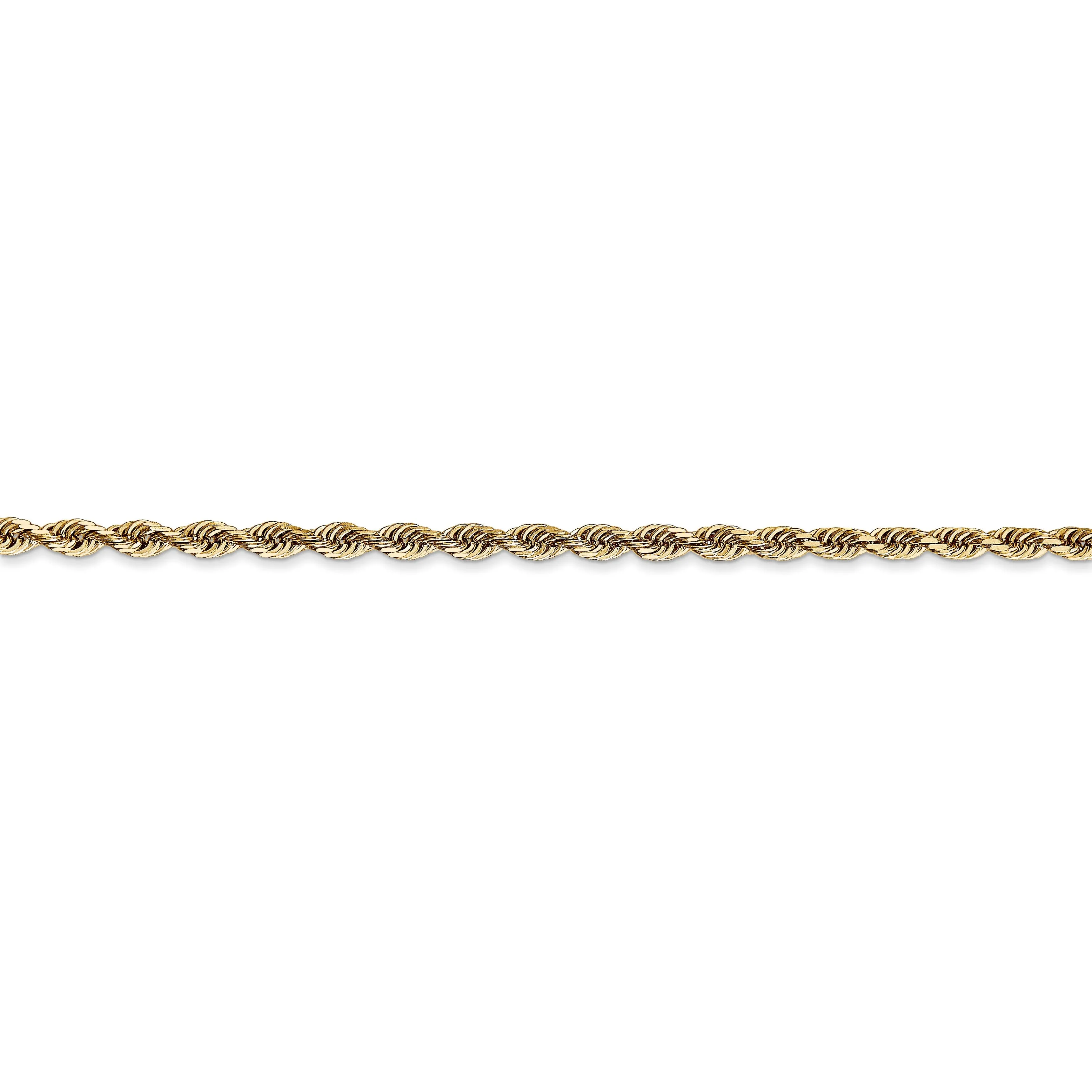 14k Yellow Gold 2.75mm D.C Quadruple Rope Chain
