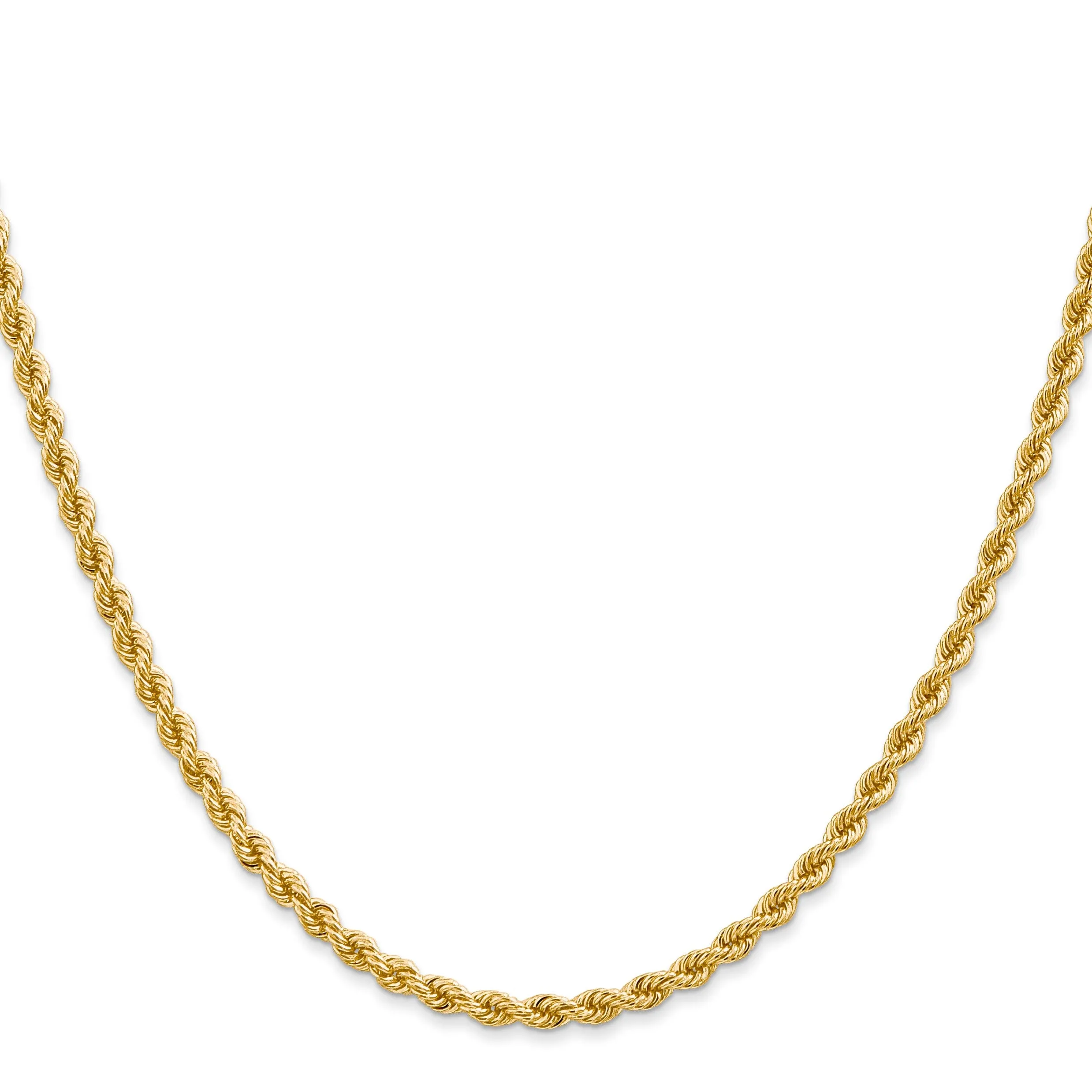 14k Yellow Gold 2.75mm Regular Rope Chain