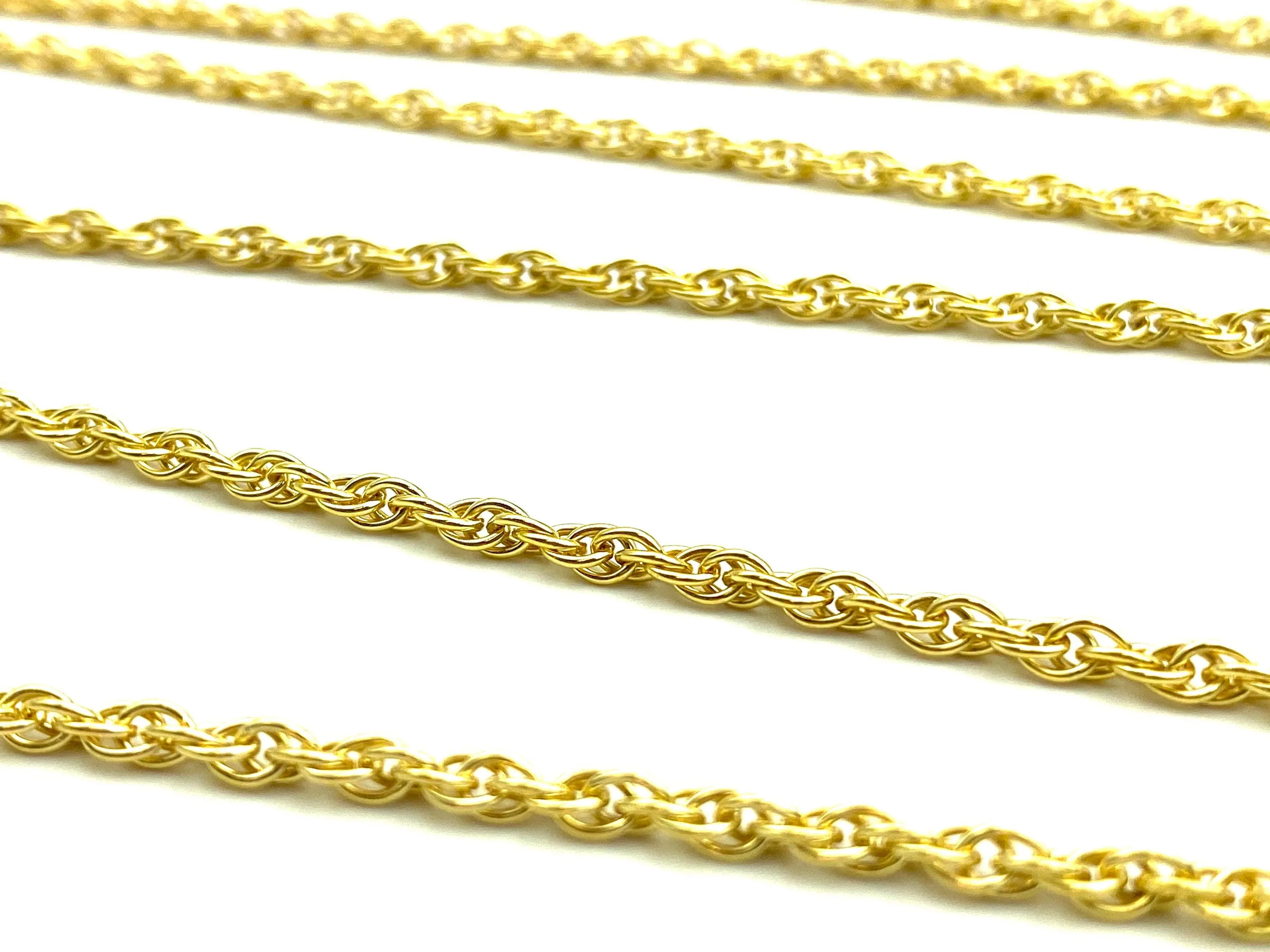 14KGF Double Rope Chain , Sku#25R