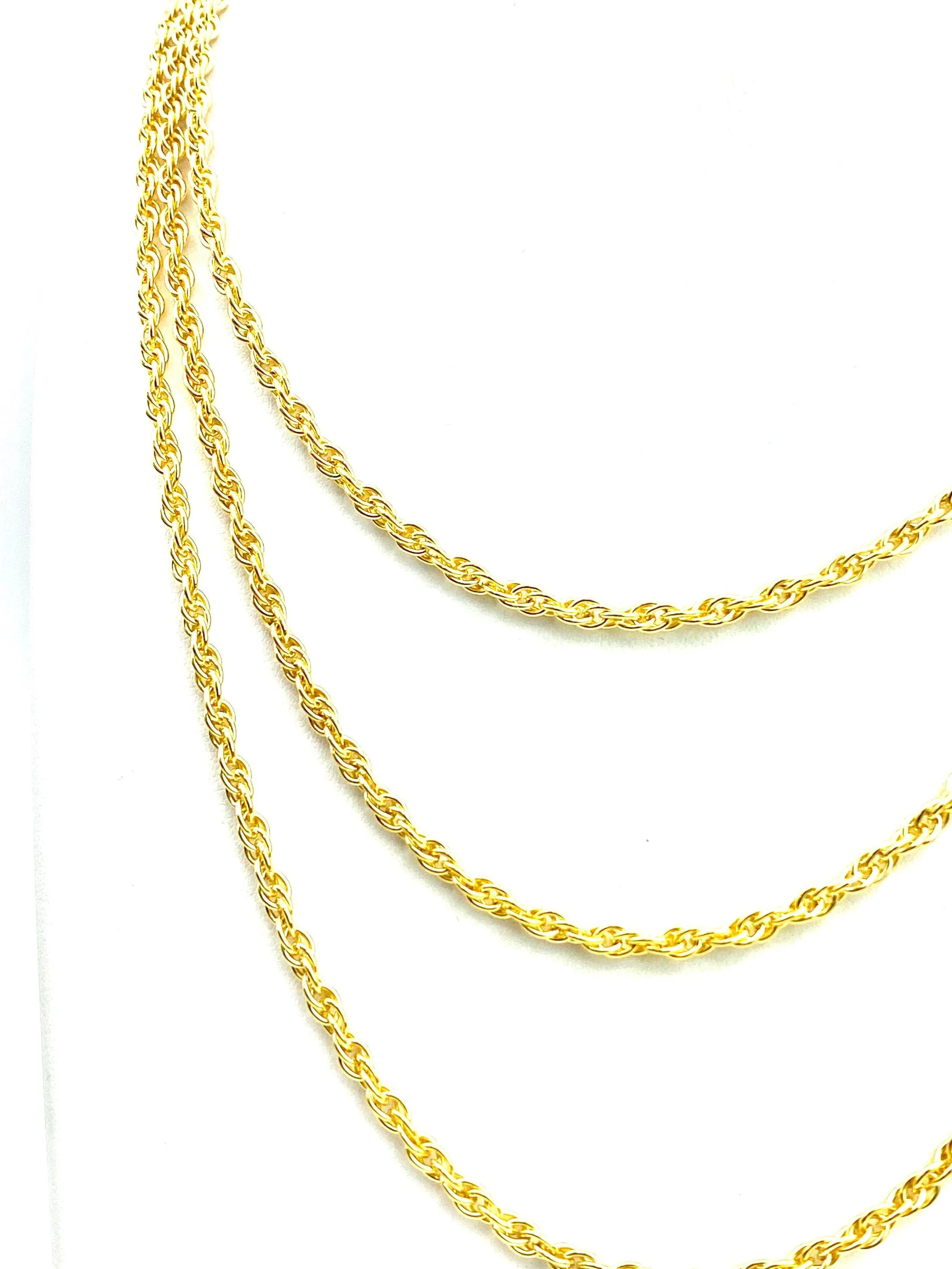 14KGF Double Rope Chain , Sku#25R