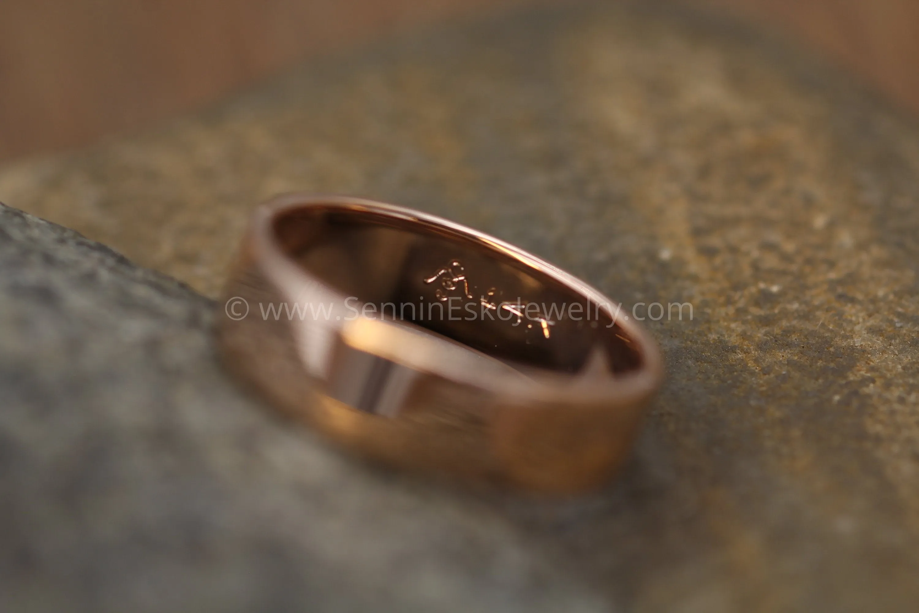 14kt Rose Gold 6x1.2mm Flat Band - Glossy Finish