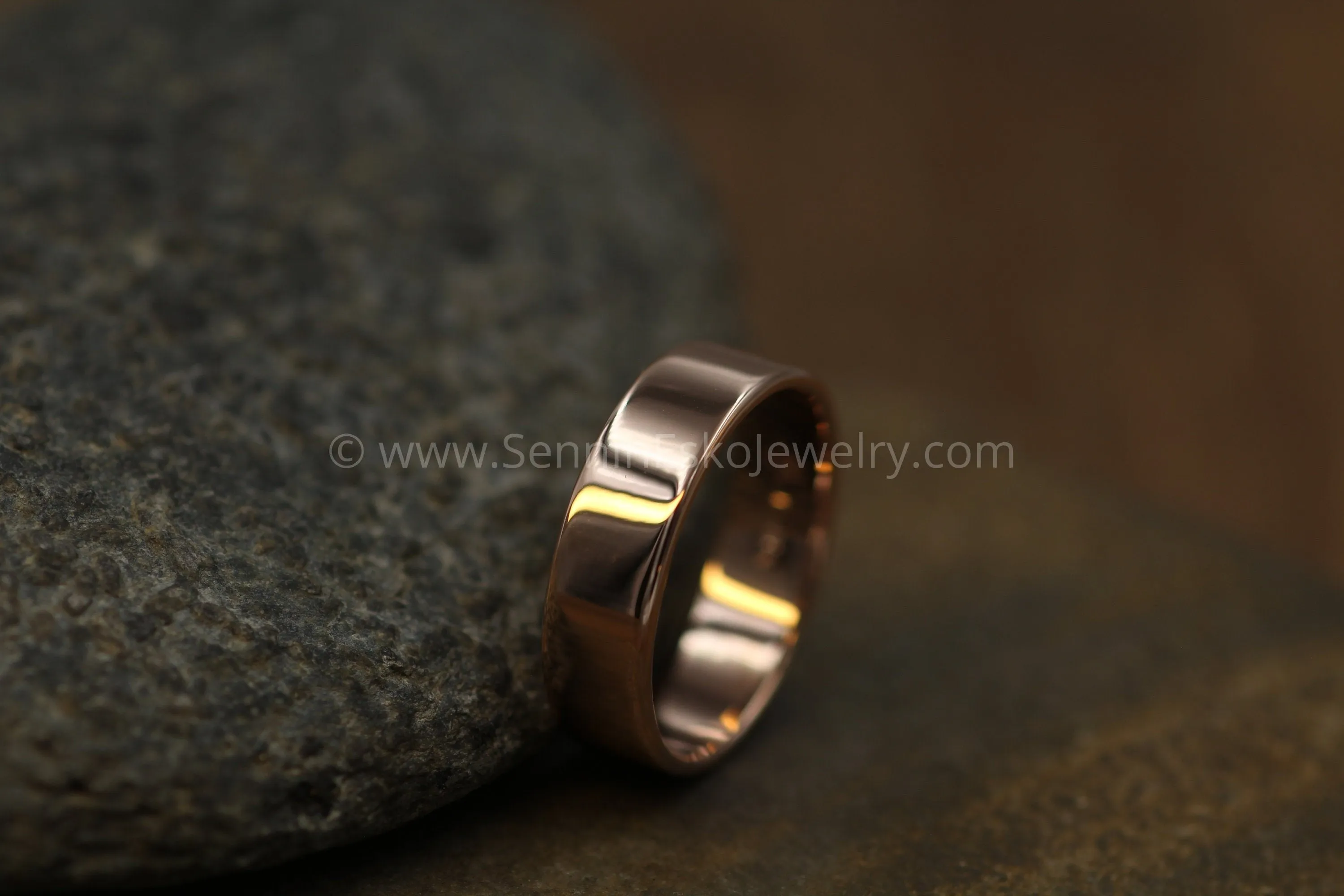 14kt Rose Gold 6x1.2mm Flat Band - Glossy Finish