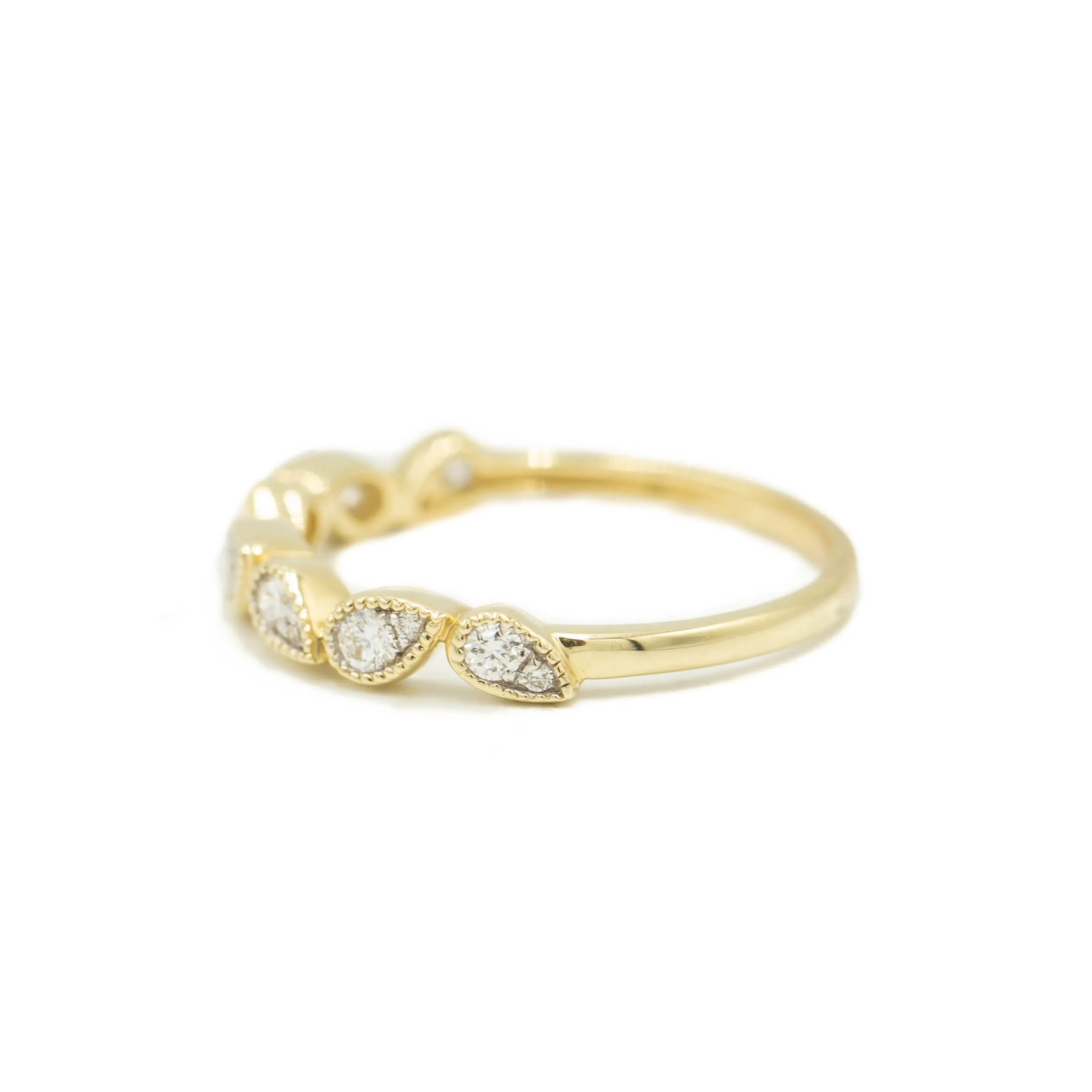 14ky Uneek Pavé Pear Diamond Band