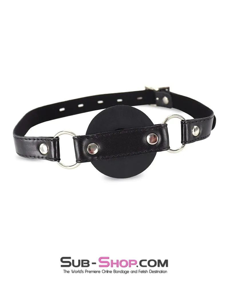 1521DL-2"      Black Silicone Penis Gag on O-Rings Straps, 2" Gag