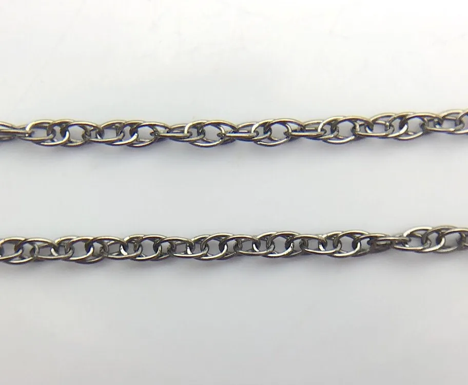 18” Sterling Oxidized Finish 1.3mm Rope Chain (S010ROX/18)