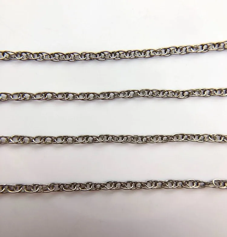 18” Sterling Oxidized Finish 1.3mm Rope Chain (S010ROX/18)