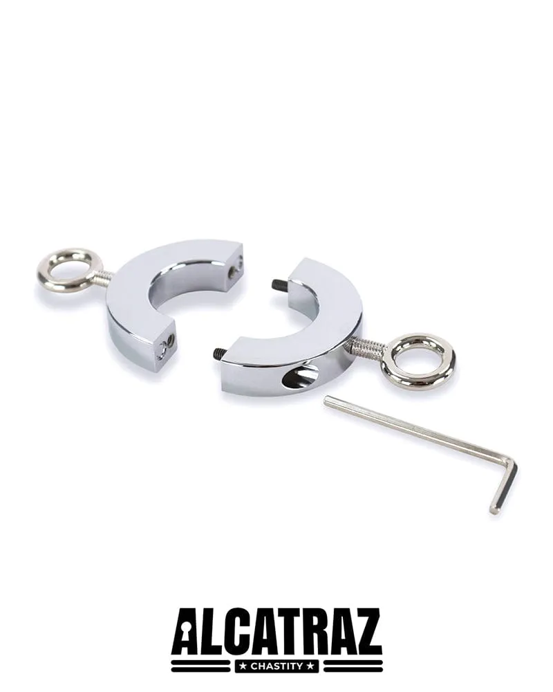 1824M      Steel Cock and Ball Ring with Weight Hanging Rings