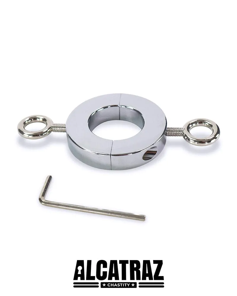 1824M      Steel Cock and Ball Ring with Weight Hanging Rings