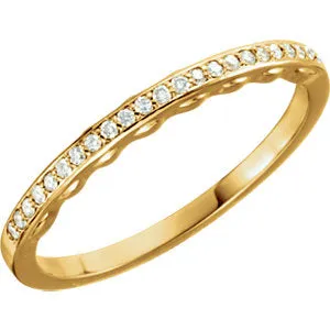18K Yellow 1/10 CTW Diamond Band