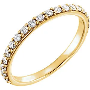 18K Yellow 3/8 CTW Diamond Band
