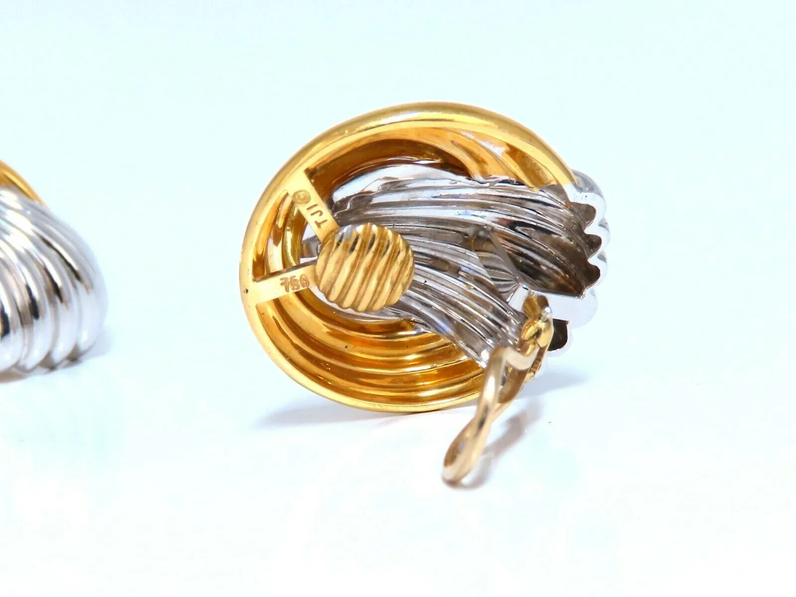 18Kt Gold Prime Classic Knocker Clip Earrings Pierce-less