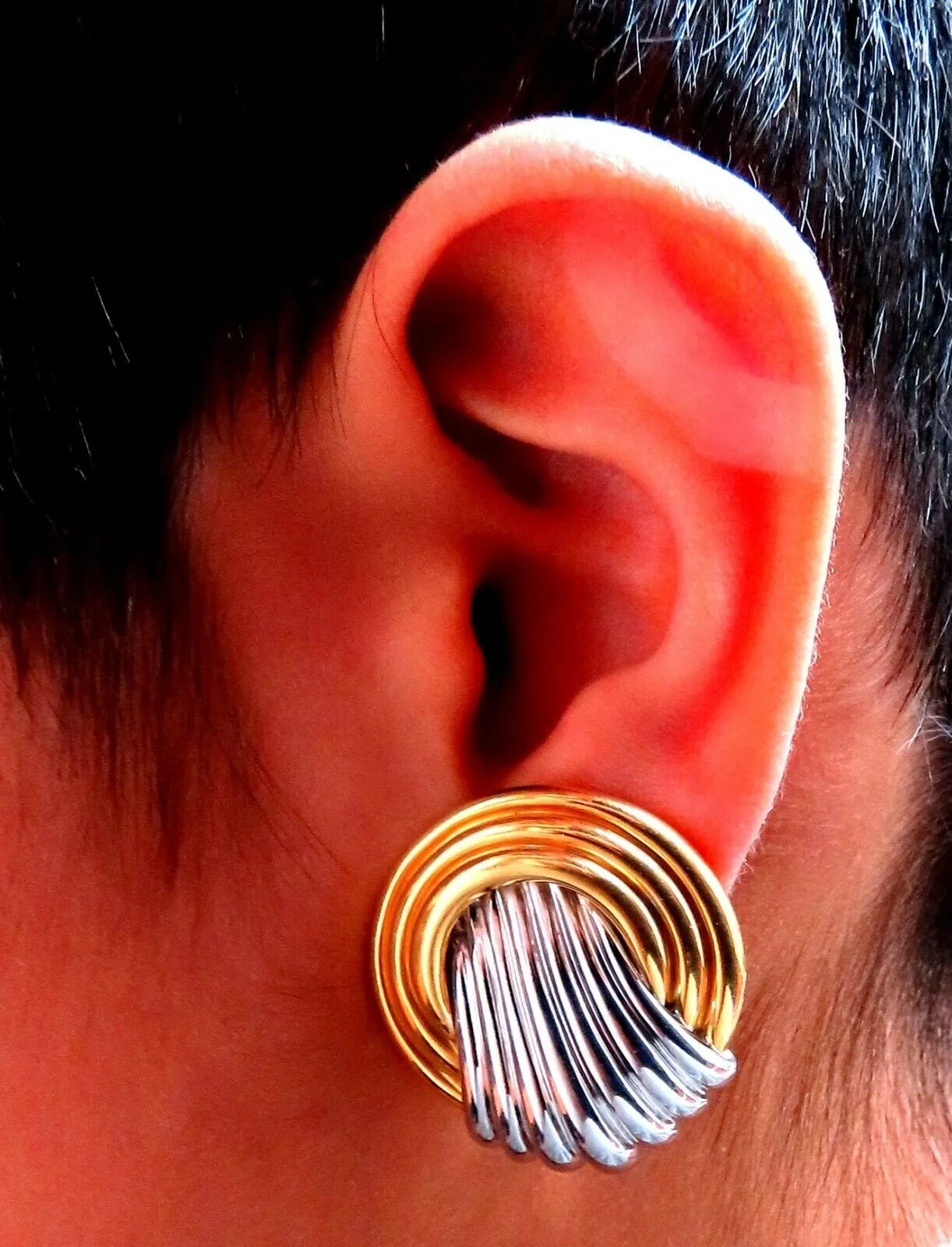 18Kt Gold Prime Classic Knocker Clip Earrings Pierce-less
