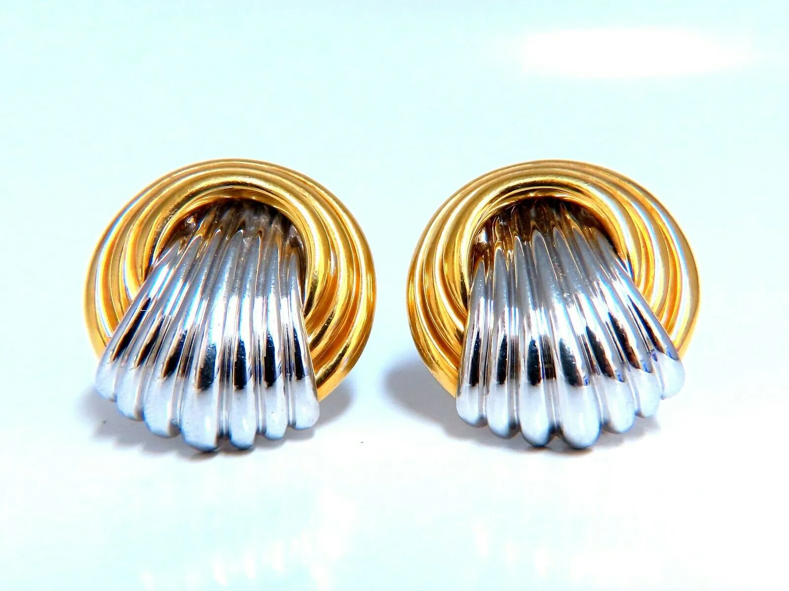 18Kt Gold Prime Classic Knocker Clip Earrings Pierce-less