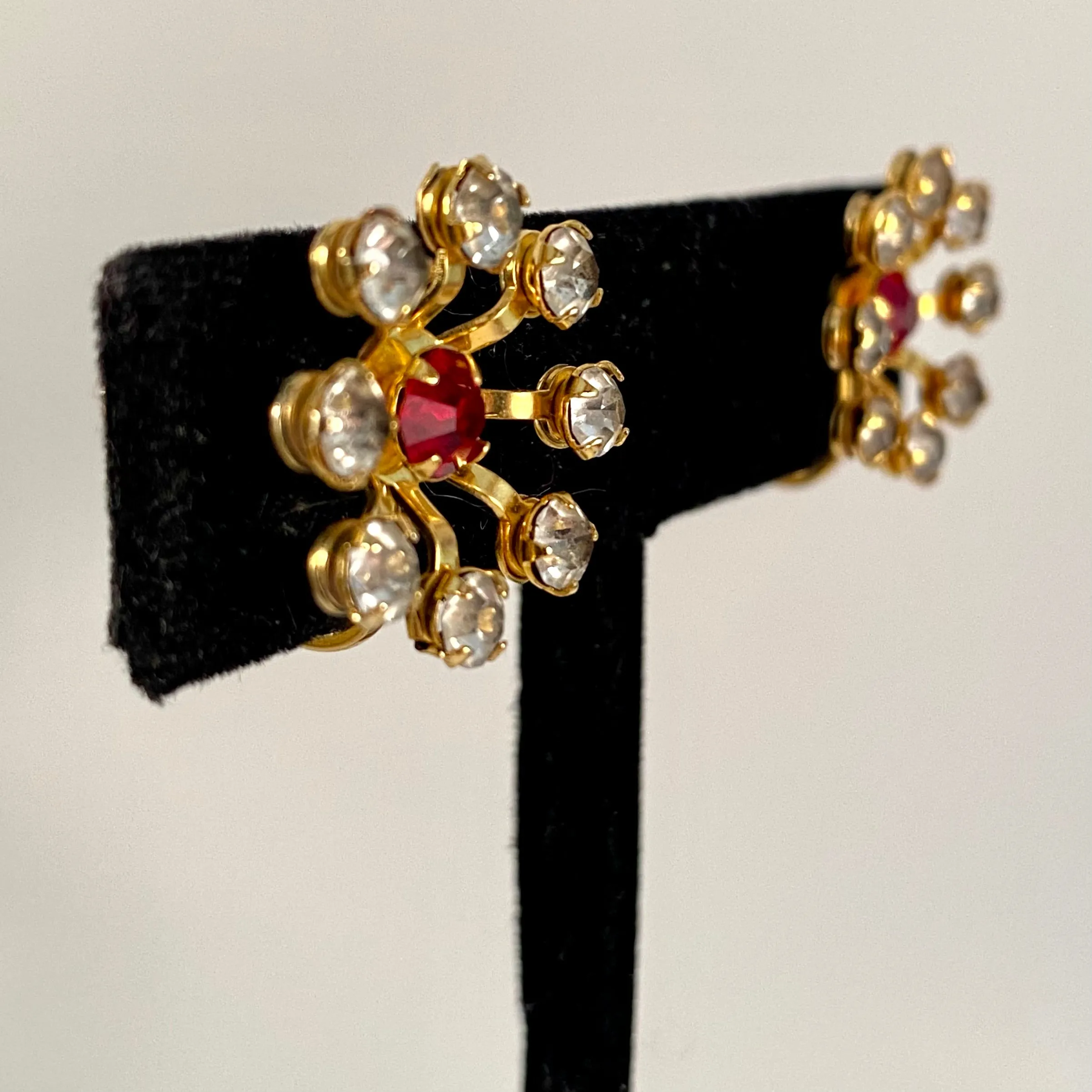 1950s Bugbee & Niles Rhinestone Earrings