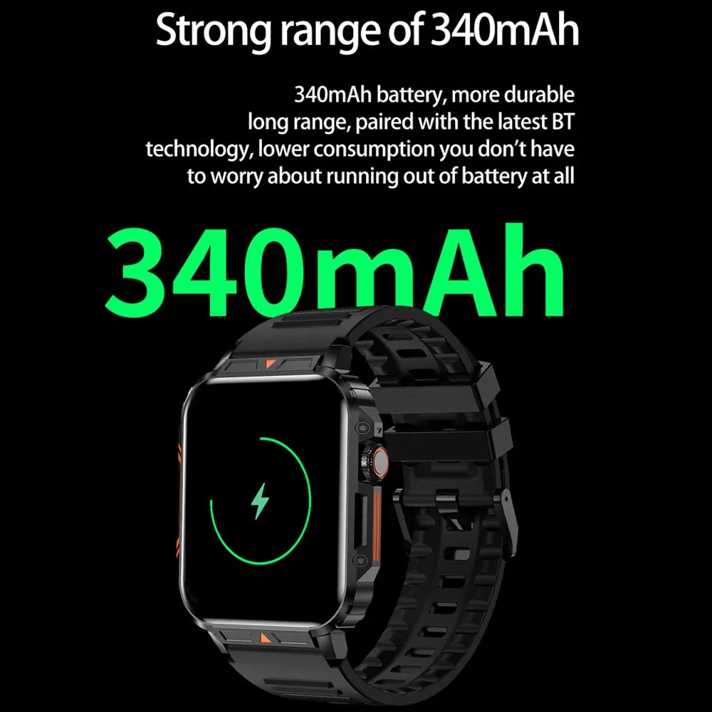 1.95" in Large Full-Touch Display Smart Watch Health Monitor