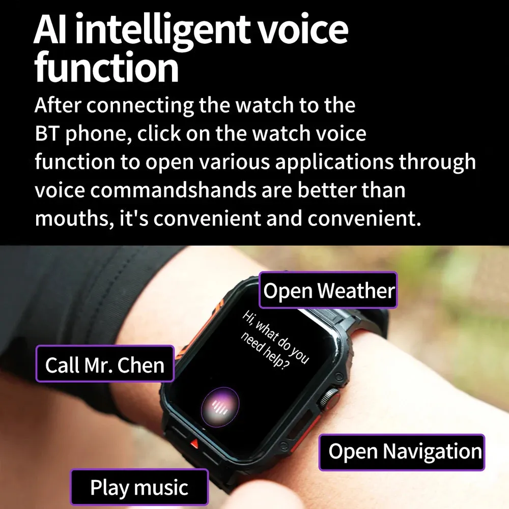 1.95" in Large Full-Touch Display Smart Watch Health Monitor
