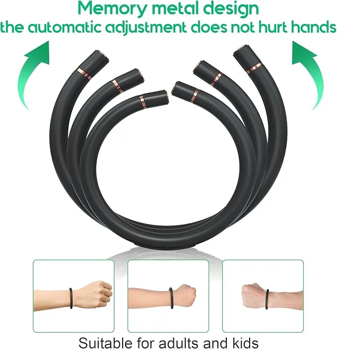 2 Pack Mosquito Repellent Bracelets, Insect & Pest Repellent Wristbands for Adults and Kids, DEET Free, Mosquito Repellent Bands Outdoor Patio (16 Replacement Cores - Black)