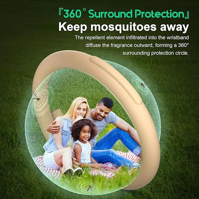 2 Pack Mosquito Repellent Bracelets, Insect & Pest Repellent Wristbands for Adults and Kids, DEET Free, Mosquito Repellent Bands Outdoor Patio (16 Replacement Cores - Pink)