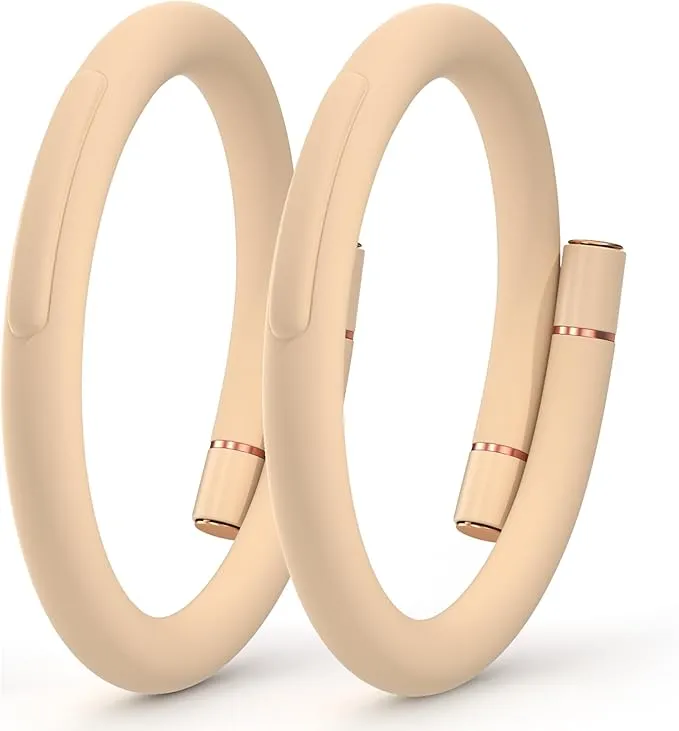 2 Pack Mosquito Repellent Bracelets, Insect & Pest Repellent Wristbands for Adults and Kids, DEET Free, Mosquito Repellent Bands Outdoor Patio (16 Replacement Cores - Pink)